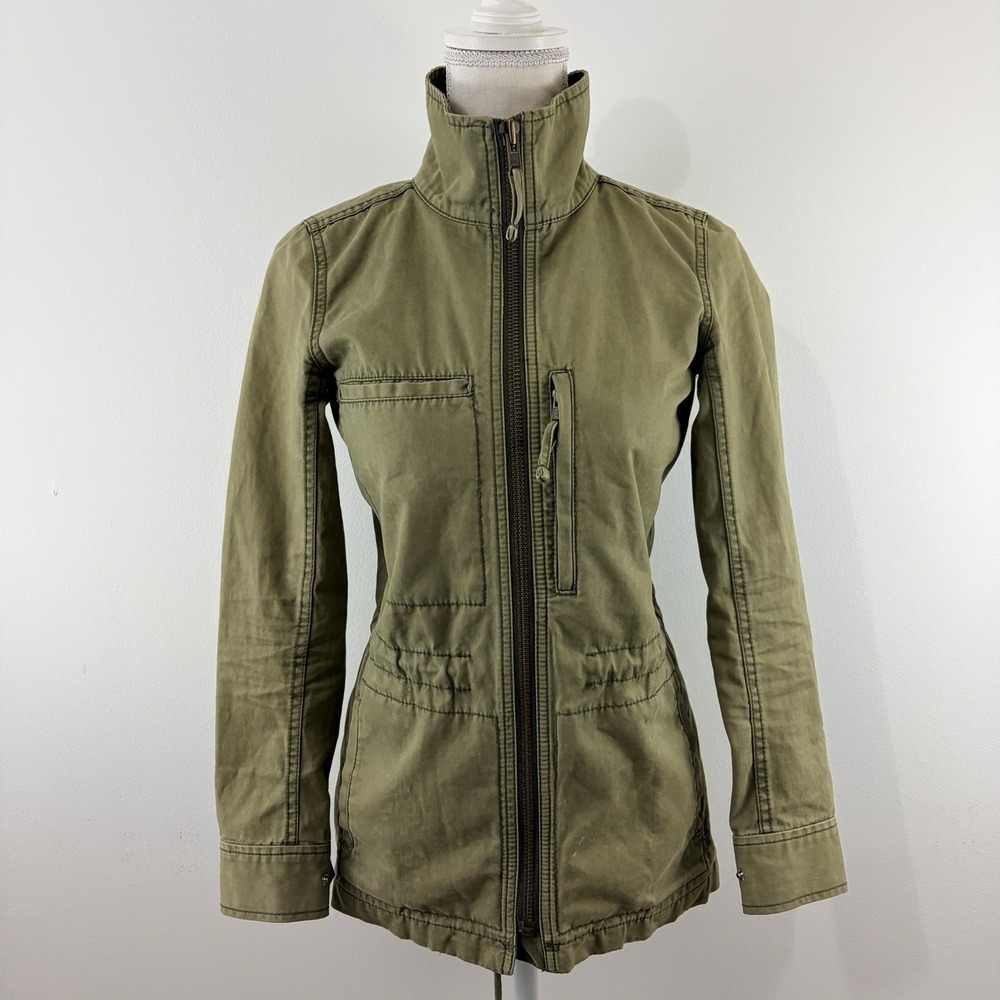 Madewell Olive Green Utility Jacket Women's XXS 100% Cotton Military Style